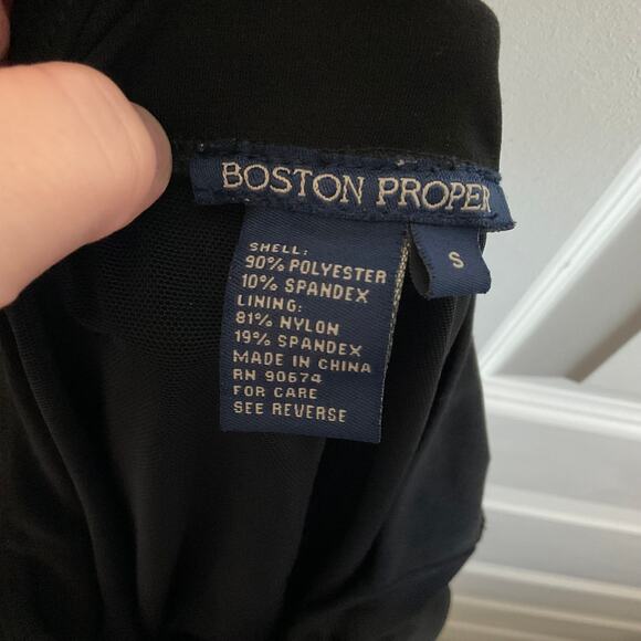 Boston Proper Black Wide Leg Pants with Built In Shorts - Size Small - Picture 6 of 7